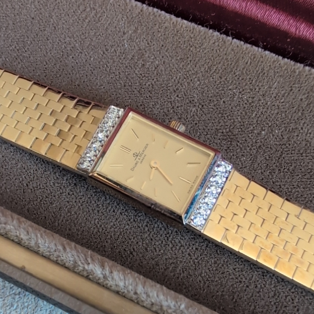 *MINT USED* Baume & Mercier 14k Yellow Gold Diamond Watch ✓ Serviced & Cleaned!